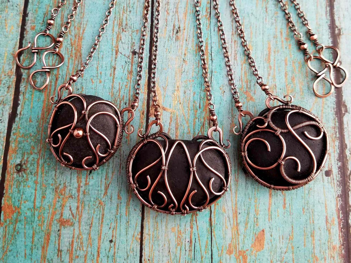 Copper sales wrapped jewelry