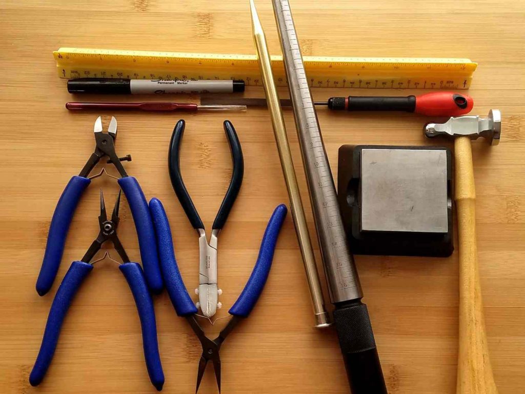 These are the basic hand tools needed to make the Portico Pendant. The tools are itemized in the list below.