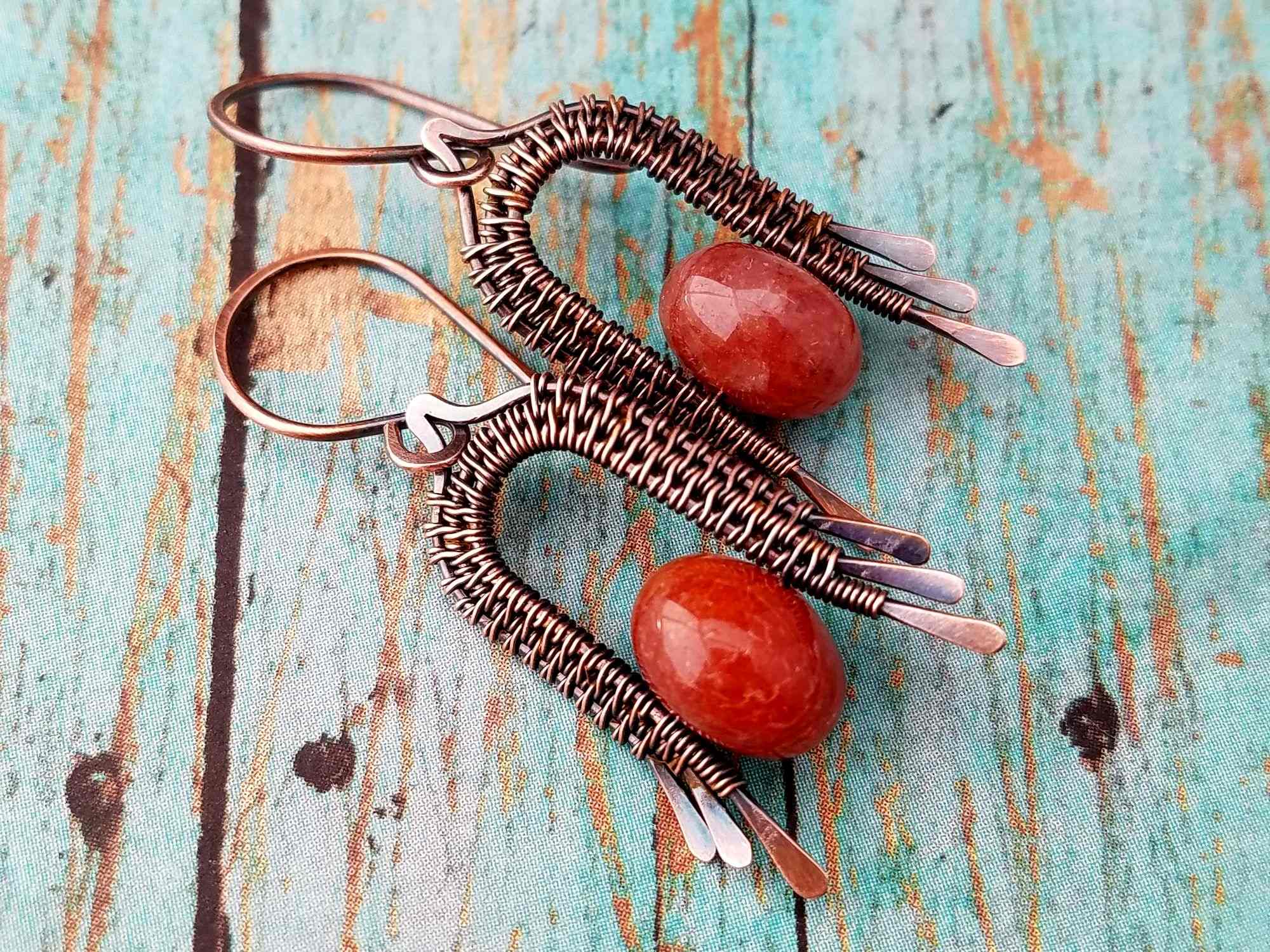 The Portico Earrings Wire Weaving Tutorial - Door 44 Studios