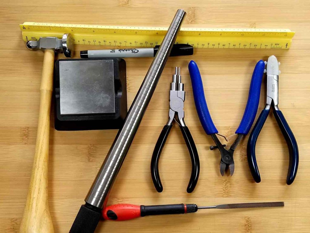 The tools needed to create the Rosewood Pendant are pictured here and itemized below.
