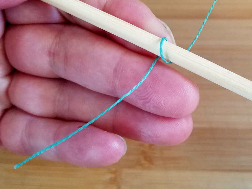 Step 2 - Wrap the weaving wire over and around Core 1, as shown.