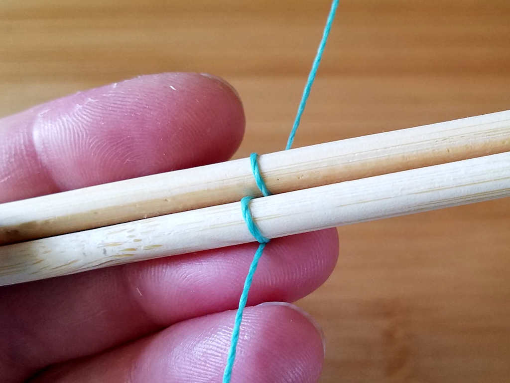 Step 4 - Wrap the weaving wire once around Core 2, as shown.