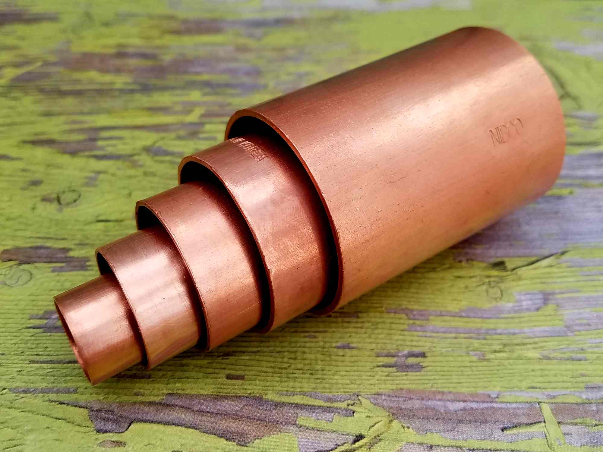 Copper union fittings, like those shown here, make great jewelry mandrels!