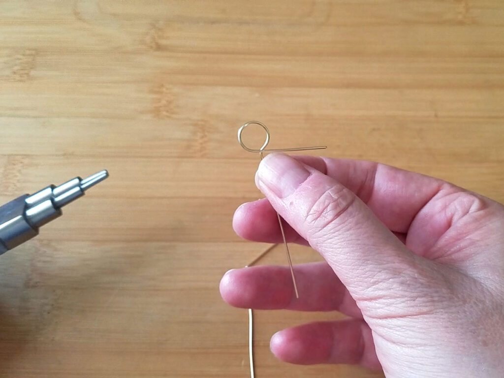 A loop of wire created as directed in the instructions